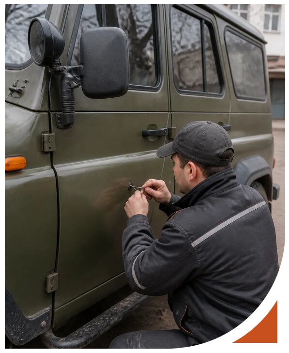 Профессиональное вскрытие автомобиля УАЗ без повреждений в Сосновоборске